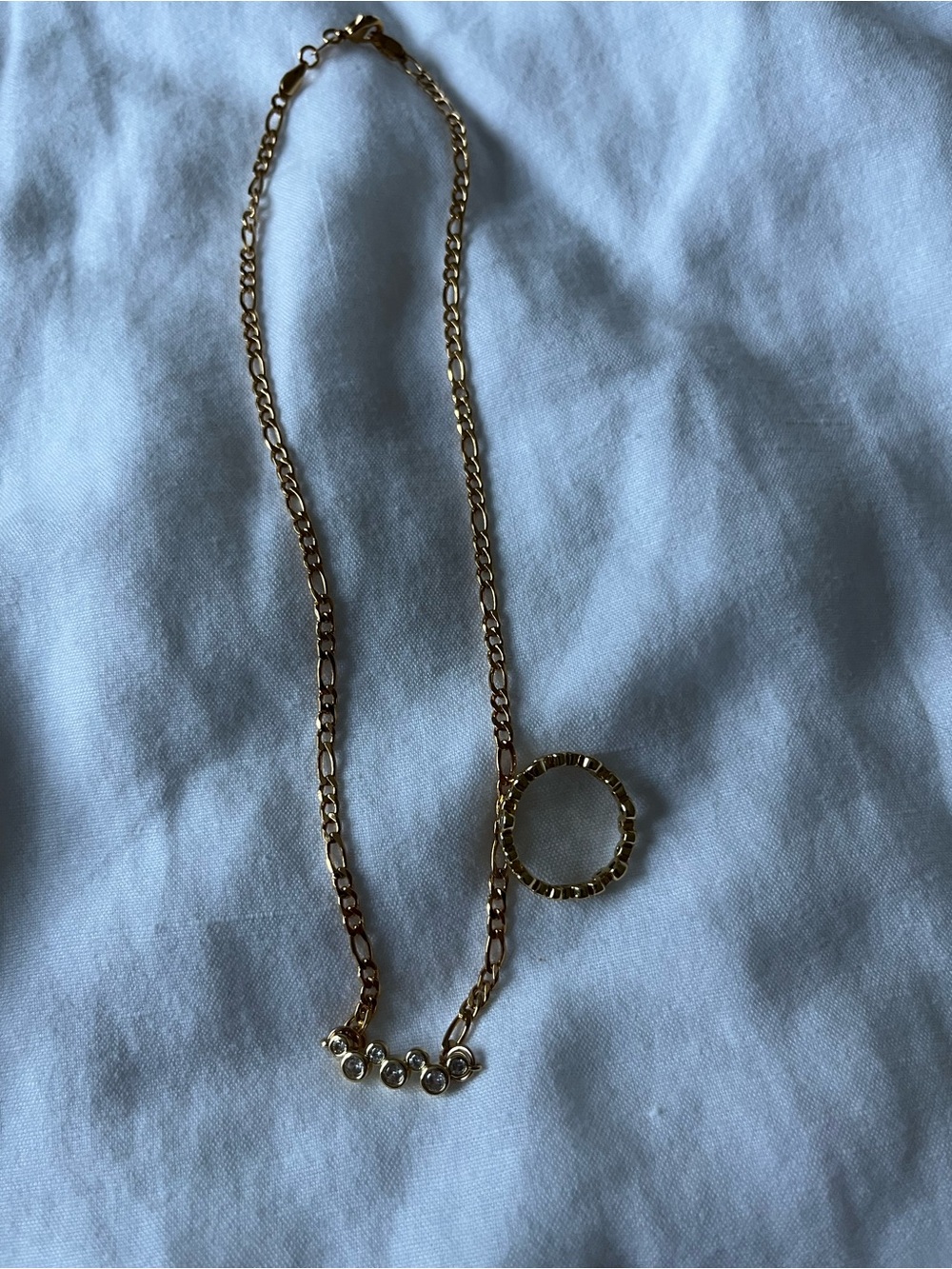 Jo & Company Gold Plated Disney Inspired Hidden Mickey Necklace & Ring Set - Picture 4 of 5